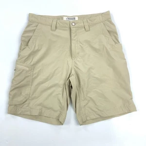Mountain Khakis Cruiser Shorts Mens 32 Beige 9" Inseam Nylon Cargo - Picture 1 of 12