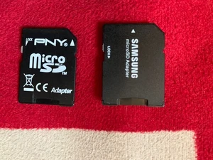 Samsung /PNY MICRO SD SDHC MEMORY CARD ADAPTOR CONVERTER TO SD,x2 bundle NEW - Picture 1 of 2