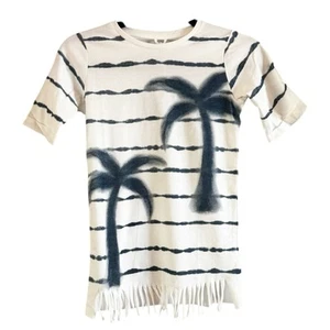 Stella McCartney Palm Tree Fringe Jersey Knit Dress Girls Size 6 Yrs NWT Resort  - Picture 1 of 7