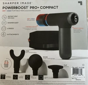 Masajeador de percusión Sharper Image PowerBoost Pro+ frío y caliente - Nuevo/sellado V57000 - Imagen 1 de 6