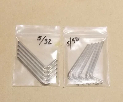 5/32"  Allen Hex Key L Wrenches Carbon Steel , Nickel Plated  1 Pack of Five ea - Image 1 of 2