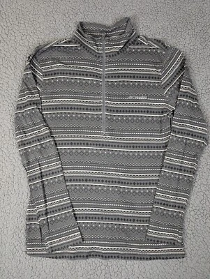 Columbia Sweater Womens Medium Geometric Aztec Pullover Fleece 1/4 Zip Mock Neck - Image 1 of 4