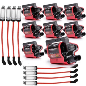 8 Pack D581 SQUARE Ignition Coils Ultra & Spark Plug Wires For Chevy GMC UF271 - Bild 1 von 12