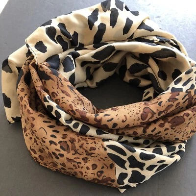 Unbranded Lightweight Leopard Print Scarf Wrap 24x66 - Image 1 of 4