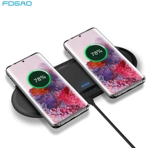 Almohadilla Cargador Inalámbrico 10W 2 en 1 Qi para iPhone Samsun - 2 en 1 Rápido Inalámbrico Reino Unido - Imagen 1 de 9