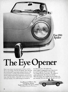 1969 Fiat 850 Spider "The Eye Opener" Original Print Ad - Picture 1 of 1