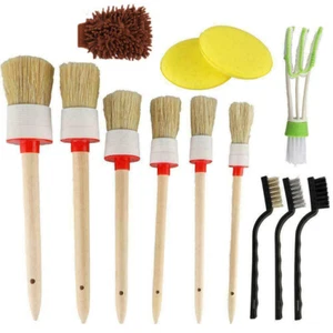13PCS Car Detailing Brush Kit Boar Hair Vehicle Interior Cleanning Wheel Washing - Picture 1 of 8