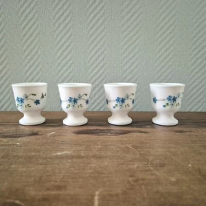 Juego de 4 tazas vintage porta huevos ARCOPAL Myosotis - Imagen 1 de 7