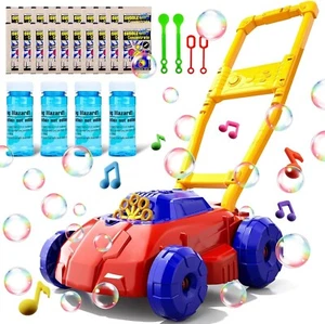 Bubble Lawn Mower for Toddlers Bubble Makers for Kids Summer O/door Backyard Toy - Picture 1 of 7