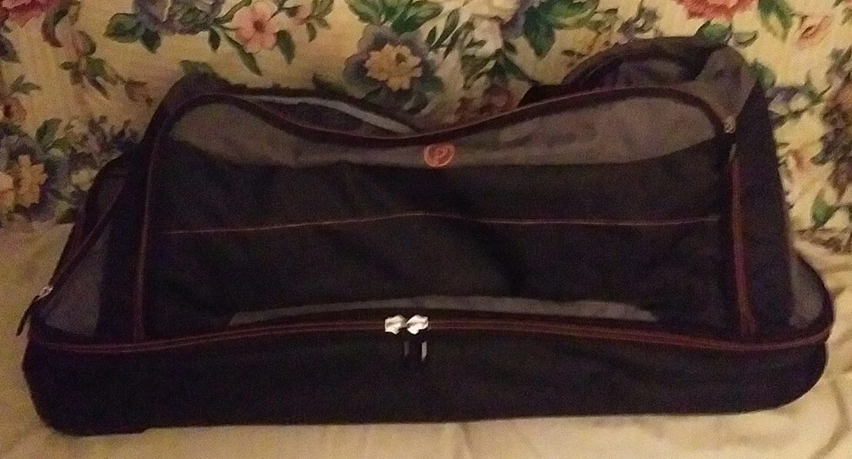 Protege 30" Rolling Drop-Bottom Duffel Bag for Travel, Black and Grey - Image 1 of 1