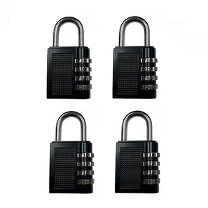Lot of 4 Combination Lock Resettable 4-Digit Anti Rust Weatherproof Padlock - Picture 1 of 6