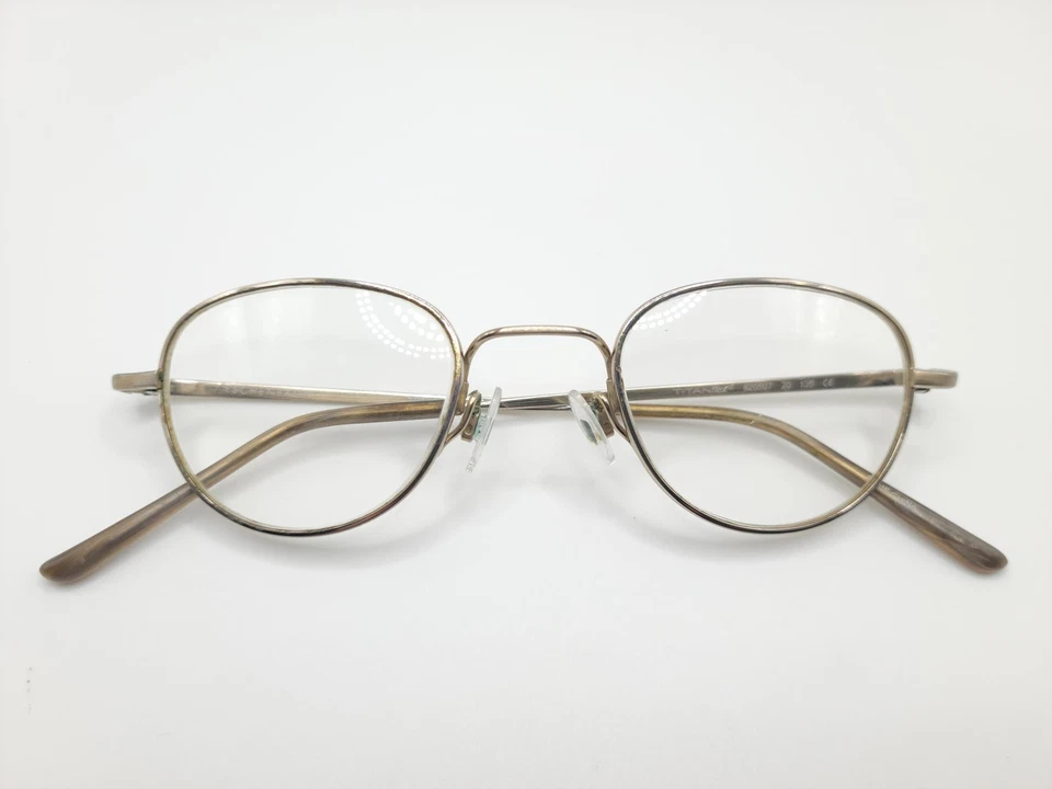 Monturas de gafas ovaladas doradas Titanflex 45□21-135 Eschenbach 820507 para mujer Foto 1 de 1