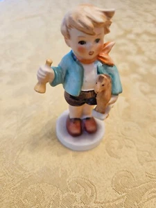Hummel Goebel Vintage 1967 Boy Holding A Rocking Horse And A Horn #239/C - Picture 1 of 4