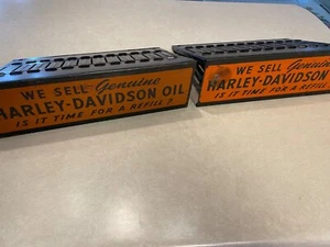 Harley Davidson vintage pair orange parts counter catalog holders - Picture 1 of 20