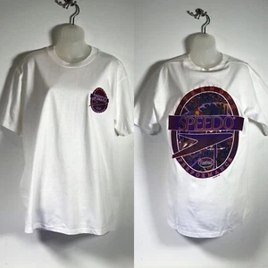 Vintage Speedo 1995 T-Shirt Gr. L weiß Stärke getestet Volleyball Schwimmen selten 90er - Bild 1 von 10