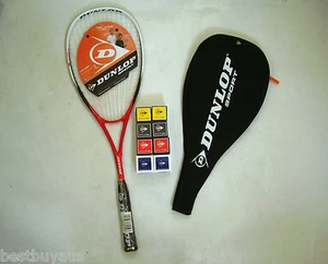 NEW DUNLOP BLAZE 50 SQUASH RACQUET AND TWO DUNLOP SQUASH BALLS RRP $99 - Picture 1 of 12