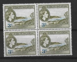 BRITISH VIRGIN ILDS, QE11, 3c ROAD HARBOUR, SG 152, MNH BLOCK 4 - Picture 1 of 1