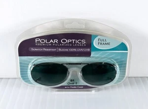 Polar Optics ClipOn Gläser / Sonnenbrille - polarisiert #51 oval 2 - mit Hartschalenetui - Bild 1 von 2