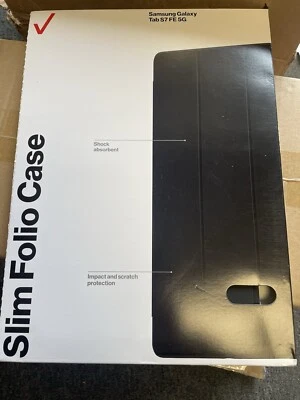 Funda delgada tipo folio para Samsung Galaxy Tab S7 FE 5G en paquete minorista de Verizon Foto 1 de 3