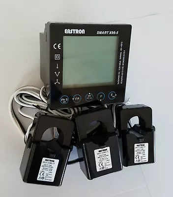 Electric Smart Meter TCP/IP  modbus kWh energy & pwer analyser 3 x 200 Amps CTs - Image 1 of 4