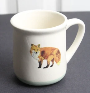 Fuchs Becher Creme & Grüner Apfel Bauernhof Küche Handwerk Steinzeug - Bild 1 von 9