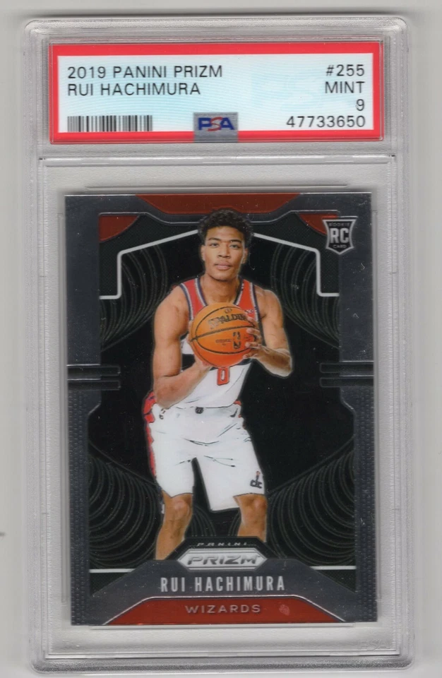 2019-20 PANINI PRIZM #255 ROOKIE RC CARD RUI HACHIMURA - PSA 9 - WIZARDS HOT !!! - Image 1 of 1