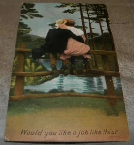 DE COLECCIÓN "¿TE GUSTARÍA UN TRABAJO COMO ESTE?" TARJETA POSTAL DE SALUDOS - Imagen 1 de 2