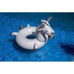 Inflatable LOL Goat Swimming Pool Ring - 56" - Gray - Picture 1 of 4