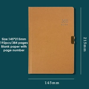 Hard Cover Vintage Lock 384 Pages Journal A5 Notebook Blank Paper Writing Diary - Picture 1 of 9