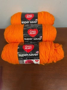 Red Heart Super Spargarn 3er Pack Kürbis #7364 3 Stück - Bild 1 von 2