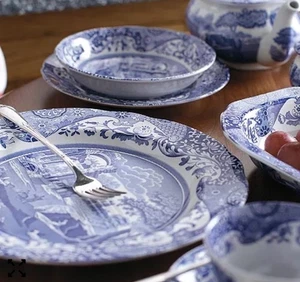 Spode Italian Blue C 1816 3er Set Teetassen und Untertassen / Neu ohne Etikett - Bild 1 von 5