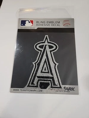 Los Angeles Angles 6" RHINESTONE BLING EMBLEM ADHESIVE DECAL FREE SHIP - Image 1 of 3
