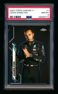 Topps 2020 cromo F1 #1 Lewis Hamilton RC retrato novato Mercedes PSA 8 ¡Casi nuevo-como nuevo! - Imagen 1 de 2