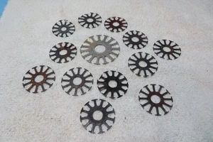 13 Placas de armadura de acero de la era de la máquina industrial vintage pieza de lámpara de arte steampunk - Imagen 1 de 2