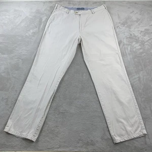 Peter Millar Chino Pants Mens 35x32 Beige Pima Cotton Golf Relaxed Straight - Picture 1 of 7