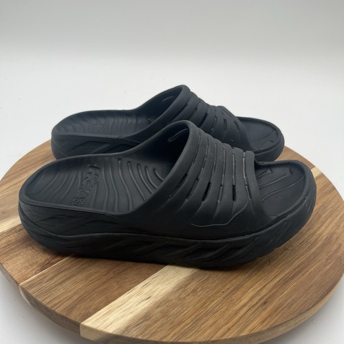 Sandali Hoka One One Uomo Ora Recupero Slide Nero Slip On Comodi Taglia 7 US