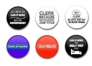 INSIGNIAS DE BOTÓN 25MM 1" PARA TRABAJO ROL EMPLEADO DE TRABAJO - Imagen 1 de 1