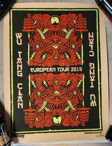 Rare Wu Tang Clan Tour Concert Silkscreen Poster - #31/200 - 2015 Tour - Picture 1 of 6