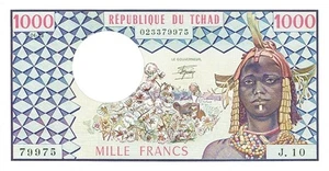 CHAD 1.000 FRANCS ANNO 1.04.1978 PICK P3c UNC - FDC - Picture 1 of 2