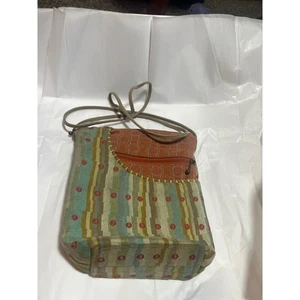 MARUCA Handmade Boulder CO Schultertasche Boho Patchwork orange grün rot Punkte - Bild 1 von 8