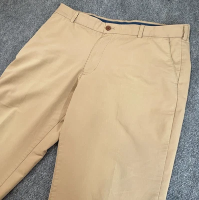 Izod Performance 平前裤男式 36x30 卡其色直筒学院风弹力 — 第 1/4 张图片