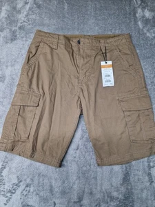 Next Men’s Straight Fit Cargo Shorts Size 30R Brown New Rrp £22 100% Cotton - Picture 1 of 13