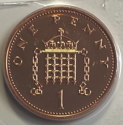 Great Britain 1 Penny 2001 - Portcullis - Brilliant Uncirculated - Image 1 of 3