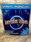 Universal Studios Adult Poncho Raincoat Hood Rain Weatherproof  Vinyl One Size