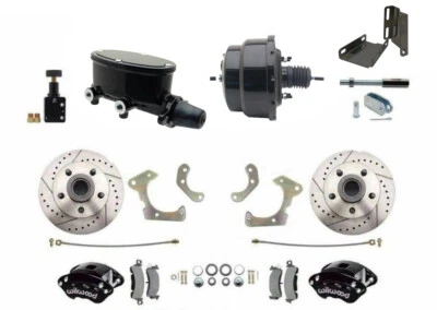 1959 - 64 雪佛兰 Impala 前 Wilwood 卡尺黑色输出增强器转换 — 第 1/4 张图片