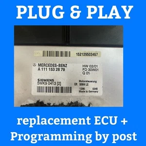 PLUG & PLAY MERCEDES ENGINE ECU A1111532879 5WK90413 +PROGRAMMING BY POST - Picture 1 of 2