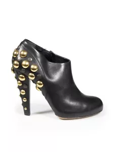 Gucci Black Leather Babouska Studded Embellished Ankle Booties Size 39.5 US 9.5 - Picture 1 of 16