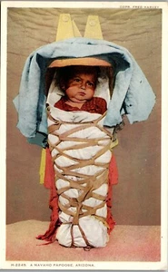 Navaho Papoose Native American Vintage Postcard SB1 - Imagen 1 de 2
