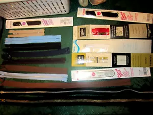 15-MULTI SIZES, COLORS & MATERIAL- ALL PURPOSE CLOTHING ZIPPERS - Picture 1 of 13