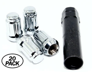 20 12x1.25 Veritek Chrome Spline Drive Lug Nuts w/ 6 point Key - Picture 1 of 1